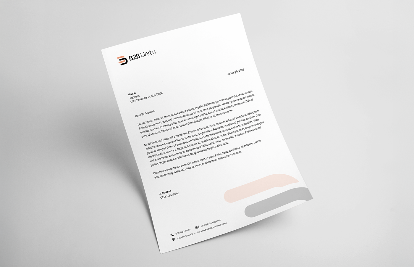 B2B Unity Letterhead